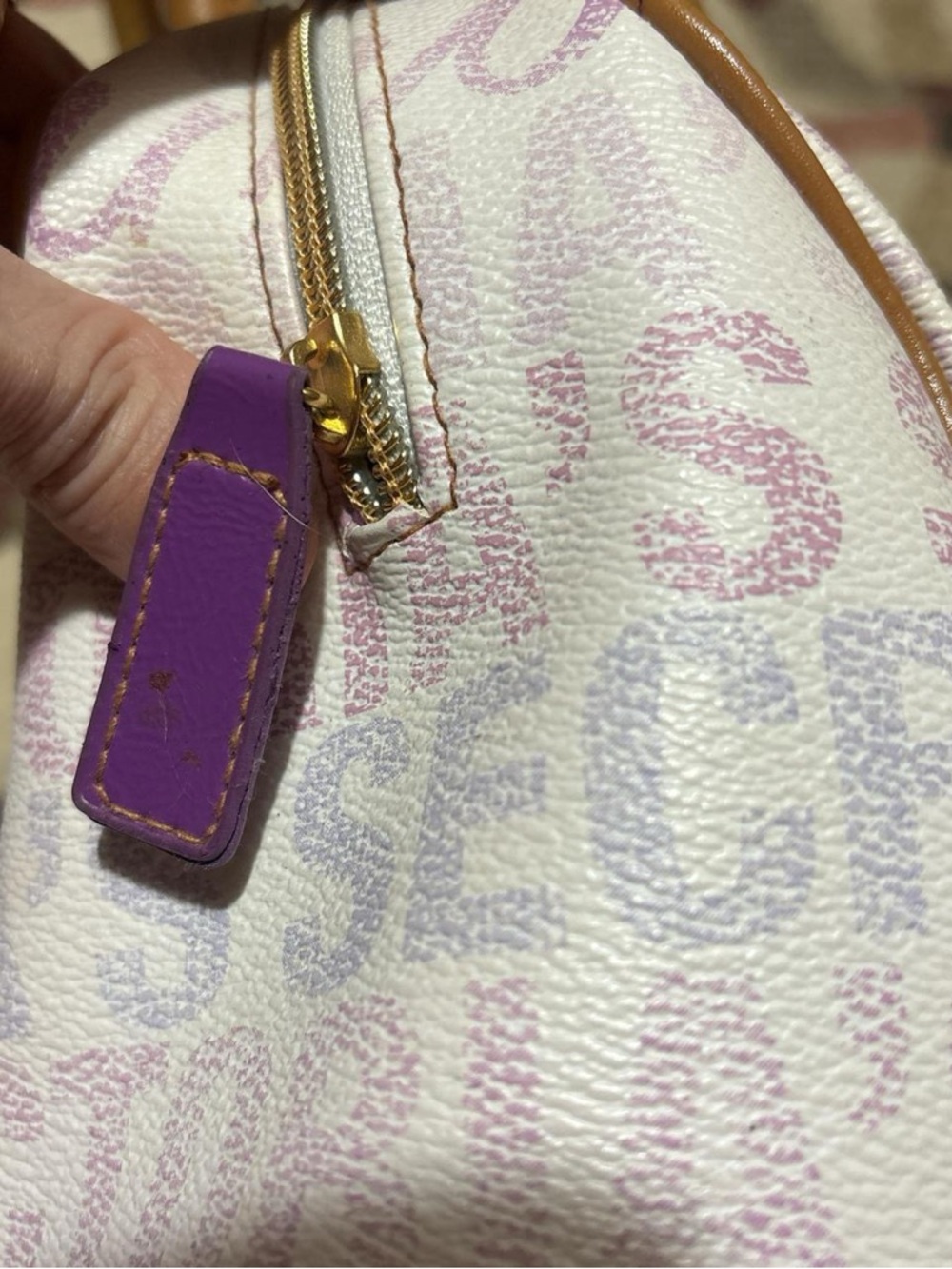 Victoria's Secret Pink and Tan Logo Dome Satchel - Picture 4 of 5